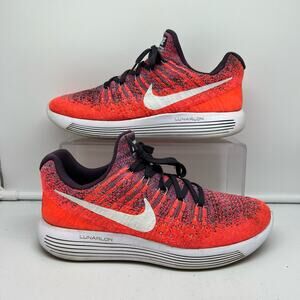 Nike Shoes Womens 8 LunarEpic Flyknit 2 863780-500 Orange Running Sneaker